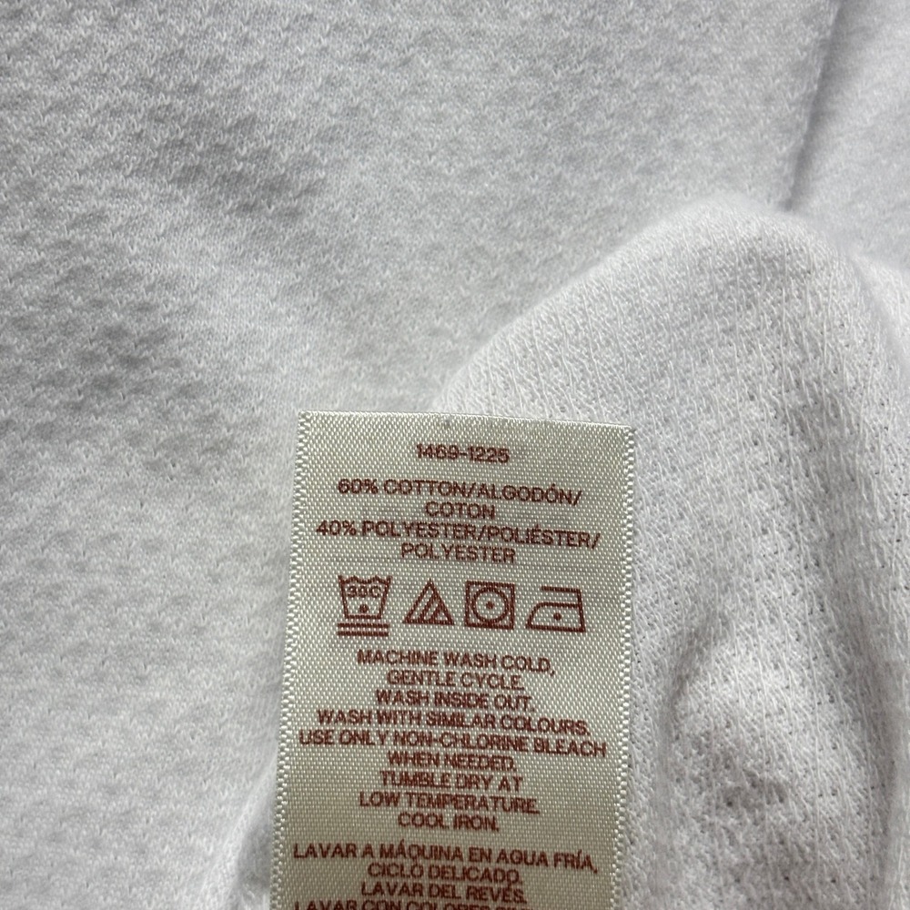Scotch & Soda Jacquard Polo Shirt Mens L White Textured Pique Cotton Blend - Picture 5 of 7